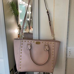 Pink studded Michael Kors purse